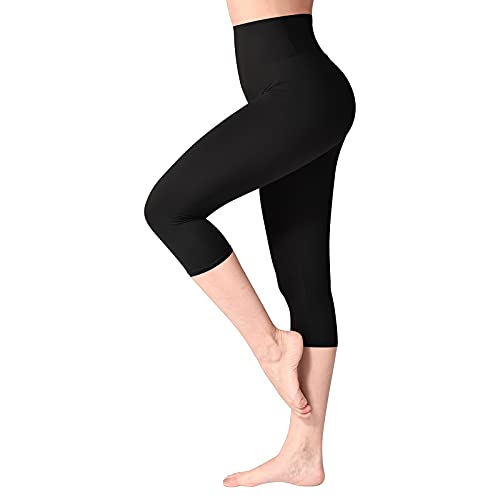 SINOPHANT Mallas Cortos Mujer Fitness Cintura Alta 3/4 Pantalones Deportivos Capri Mujer Leggins Yoga Correr...
