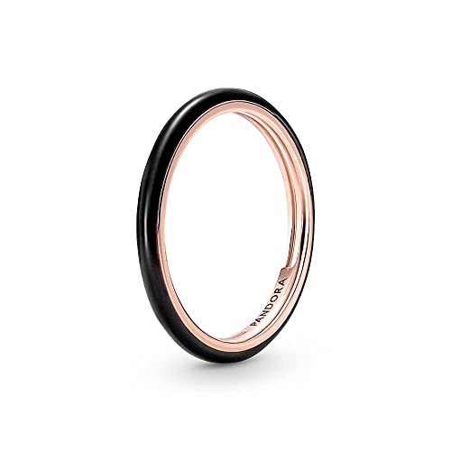 PANDORA Anillo Esmalte Negro 189655 C01 58 MUJER