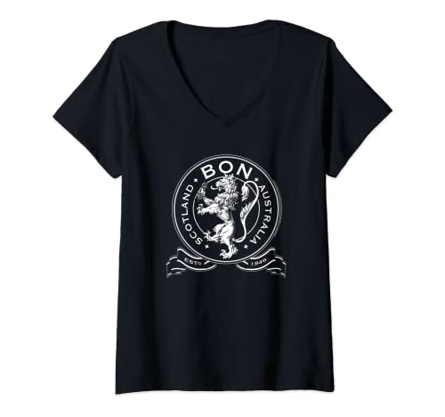 Mujer Bon Scott Bon Crest 1946 Camiseta Cuello V