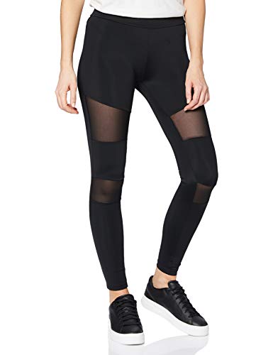 URBAN CLASSICS Ladies Tech Mesh Leggings mujer elásticos para deporte, con 4 insertos de malla funcional,...