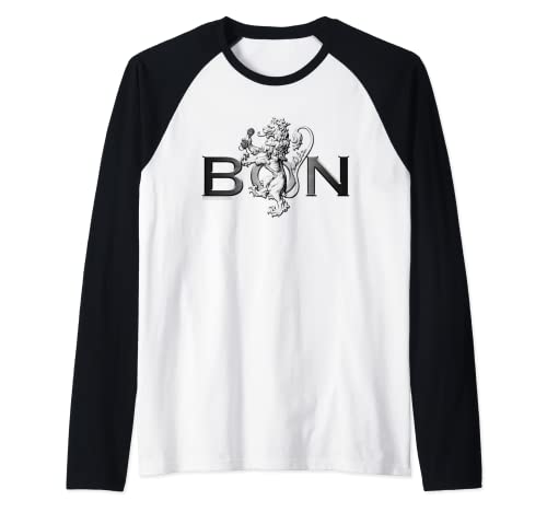 Bon Scott King Lion Logo Camiseta Manga Raglan