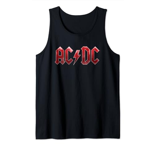 ACDC Red Ice Logo Rock Music Band Camiseta sin Mangas