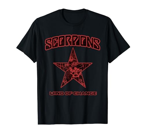 Oficial Scorpions Wind of Change Negro Camiseta