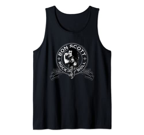 Bon Scott Rock n' Roll Lion Shield Camiseta sin Mangas