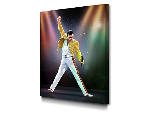 Foto Canvas Cuadro Freddie Mercury Decoración Pared | Lienzos De Arte Moderno para El Hogar | 30 x 40 cm...