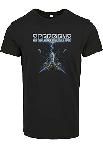 MERCHCODE Cosmis Scorpions tee Camiseta, Negro, XL para Hombre