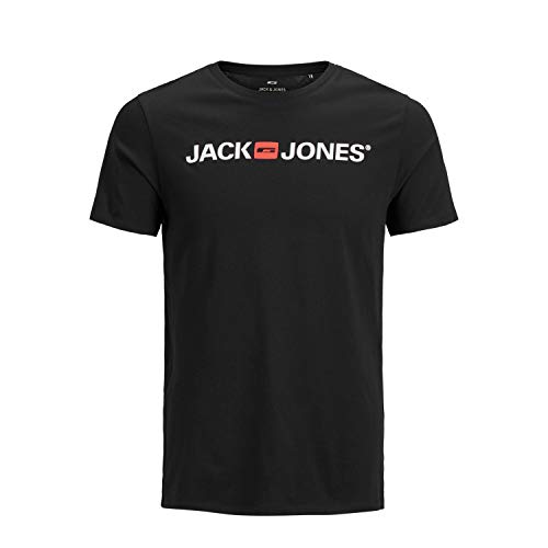 Jack & Jones Jjecorp Logo tee SS Crew Neck Noos T-Shirt, Black, XL para Hombre