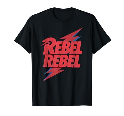 David Bowie Music Rock Distressed Rebel rebel Camiseta