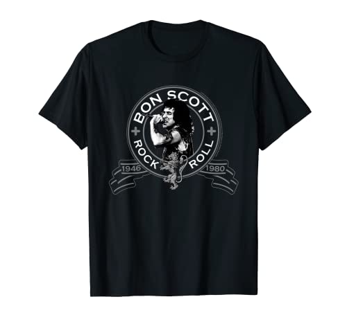 Bon Scott Rock n' Roll Lion Shield Camiseta