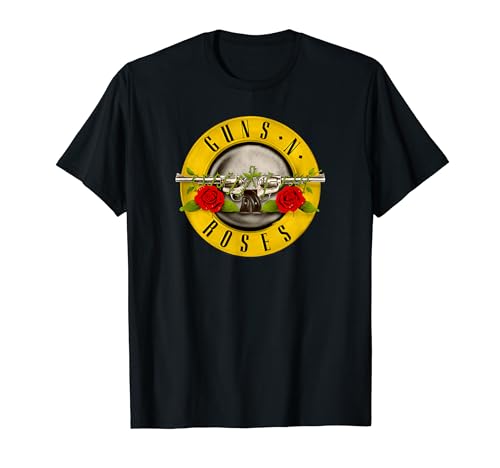 Guns 'n' Roses Hard Rock Band Bullet Logo by Rock Off Camiseta