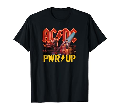 AC/DC Rock Music Band PWRUP Stage Lights Camiseta