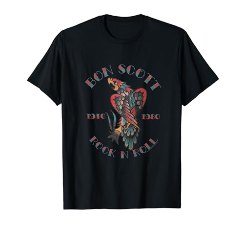 Bon Scott Rock N Roll Tatuaje 1946-1980 Camiseta