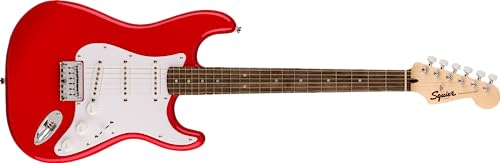 Squier by Fender Sonic Stratocaster HT, Guitarra Eléctrica, Diapasón de Laurel, Golpeador Blanco, Rojo...