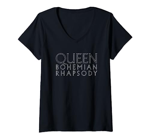 Rhapsody oficial de Queen Bohemian Camiseta Cuello V