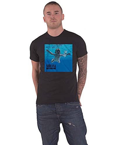 Nirvana Nevermind - Camiseta de manga corta para hombre Negro Medium