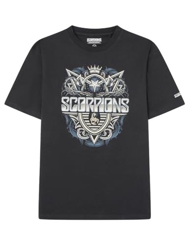 SPRINGFILED Camiseta Scorpions, Camiseta Hombre, black, S