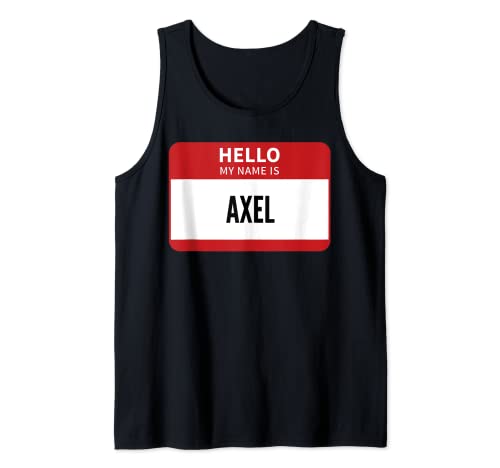 Etiqueta de nombre de Axel, Hola mi nombre es Axel Camiseta sin Mangas
