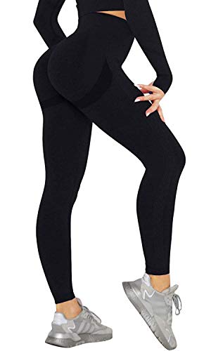 CheChury Moda Mallas Pantalones Deportivos Leggings Mujer Cintura Alta Push Up Pantalones de Yoga Sin Costuras...
