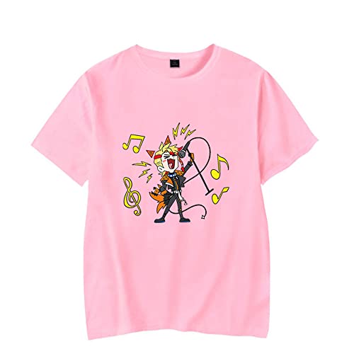 DHJHWS HoloTEMPUS Axel Syrios Nueva Camiseta Harajuku Anime Unisex Camiseta Merch, rosa, S