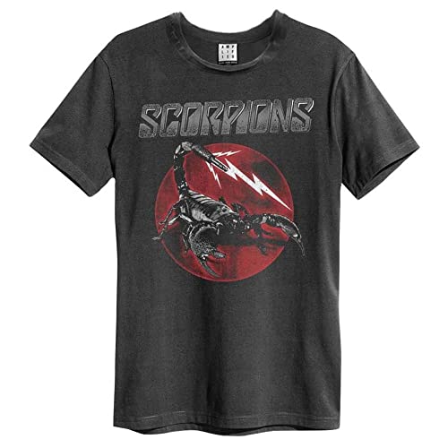 Amplified Unisex Band T-Shirt - Scorpions - Scorpions Tail, Gris Escuro, M