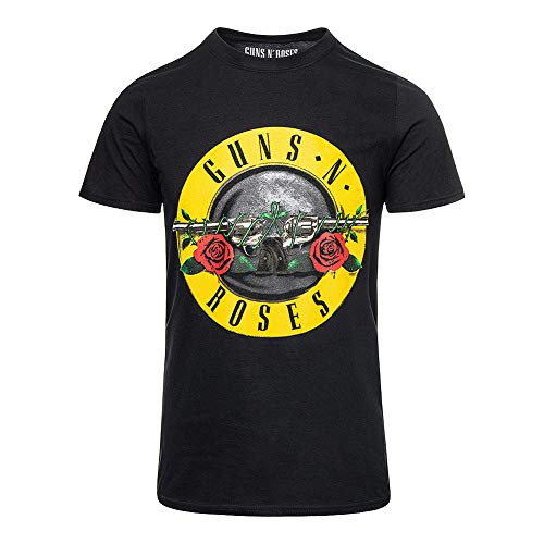Guns N 'Roses Pistolas y rosas Bullet Logo, Large, Black