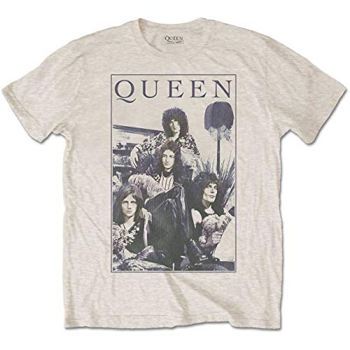 Tee Shack Queen Freddie Mercury Brian May Band Profile 2 Oficial Camiseta para Hombre (XX-Large)