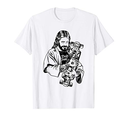 Jesús punk con tatuajes. Ama la patineta Anticristo Camiseta