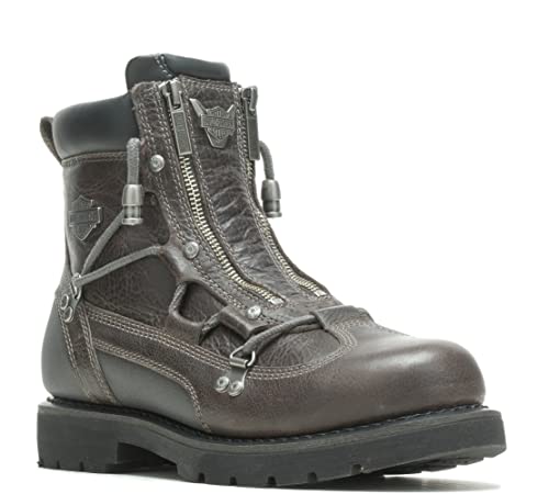 Harley-Davidson D96274 D96275 - Botas de motocicleta con luz de freno para hombre de 6.25 pulgadas, Gris, 44...