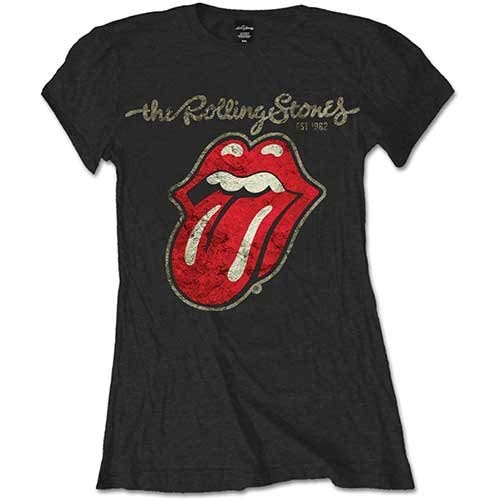Rolling Stones The Plastered Tongue Camiseta, Negro (Black Black), 44 (Talla del Fabricante: XX-Large) para...
