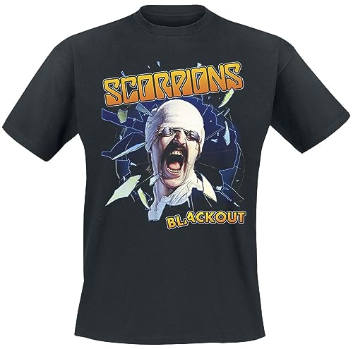 Scorpions Blackout Hombre Camiseta Negro L 100% algodón Regular