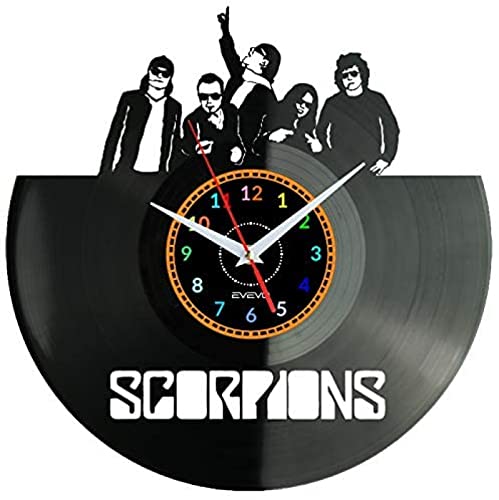 Reloj de Pared Scorpions Disco de Vinilo Disco de Vinilo Reloj de Pared Creativo Clásico Decoración para el...