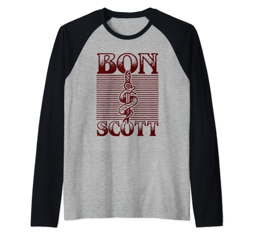 Bon Scott Dagger logo Camiseta Manga Raglan
