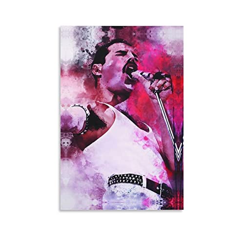Imprimir En Lienzo Freddie Mercury Poster Canvas Wall Art Room Pictures for Bedroom Gifts Decor 60x80cm Sin...