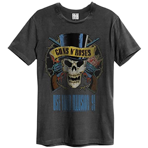 Amplified Guns n Roses - Use Your Illusion - Camiseta de carbón para hombre, gris oscuro, M