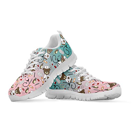 POLERO Nurse - Zapatillas de Mujer para Enfermera, Ligeras, para Correr, Caminar, Malla, Planas, para Tenis,...