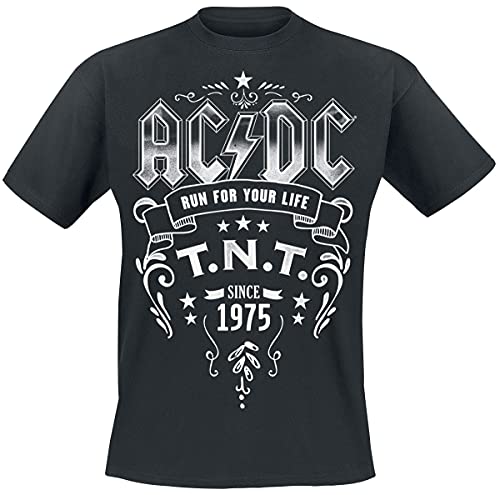 AC/DC T.N.T. Hombre Camiseta Negro 5XL 100% algodón Regular