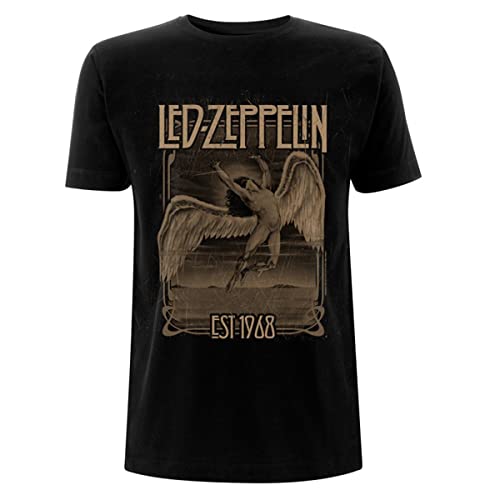 Rock Off Led Zeppelin Faded Falling Black Oficial Camiseta para Hombre (XX-Large)