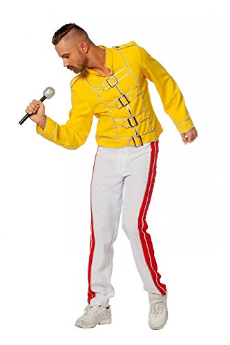 shoperama King Freddie Deluxe - Disfraz para hombre Rockstar chaqueta y pantalón Mercury Freddy Sänger Top...