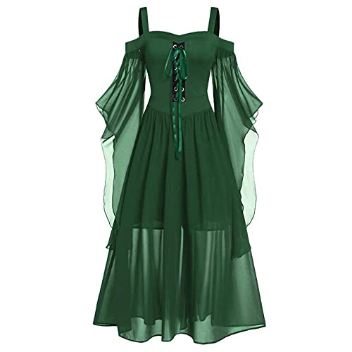 Dasongff - Vestido gótico para mujer, estilo gótico, punk, mini vestido de cintura, estilo vintage, con...