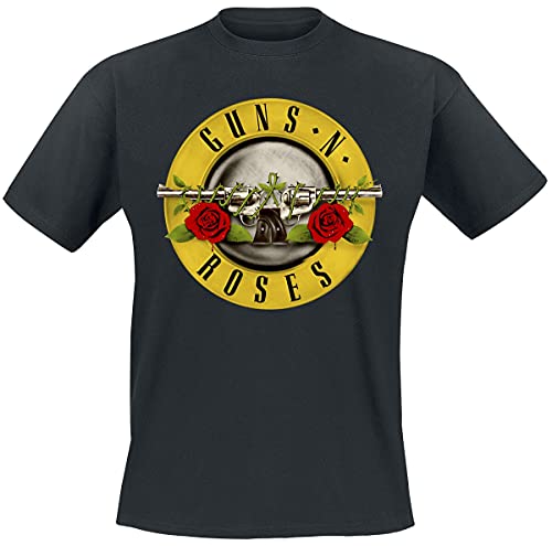 Guns N' Roses Distressed Bullet Hombre Camiseta Negro M 100% algodón Regular