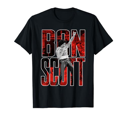Foto en vivo de Bon Scott Big Logo Camiseta