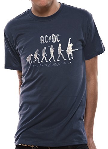 AC/DC Angus Young Evolution of Rock Oficial Camiseta para Hombre (Small)