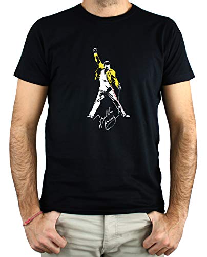 PLANETACAMISETA Camiseta Hombre - Unisex Música, Freddie Mercury, Queen
