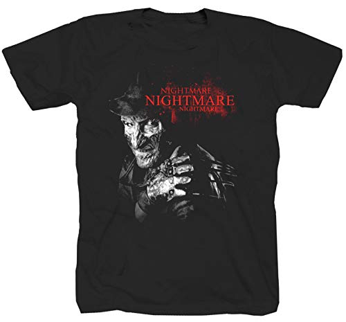 Camiseta de Freddy Krueger, película de terror Jason Hallooween Slasher Nightmare, color negro Negro XXL