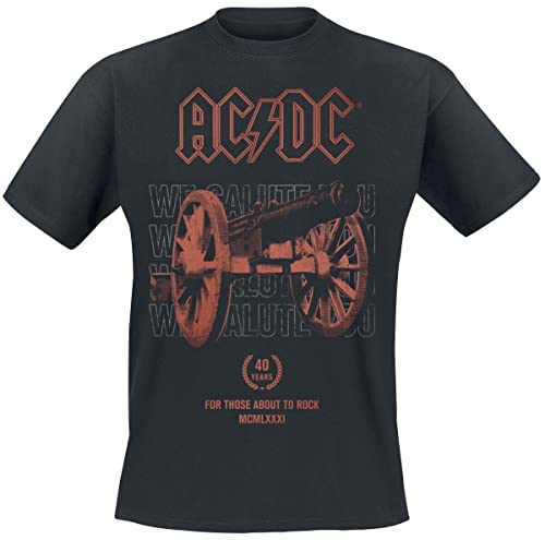 AC/DC For Those About To Rock Hombre Camiseta Negro M 100% algodón Regular