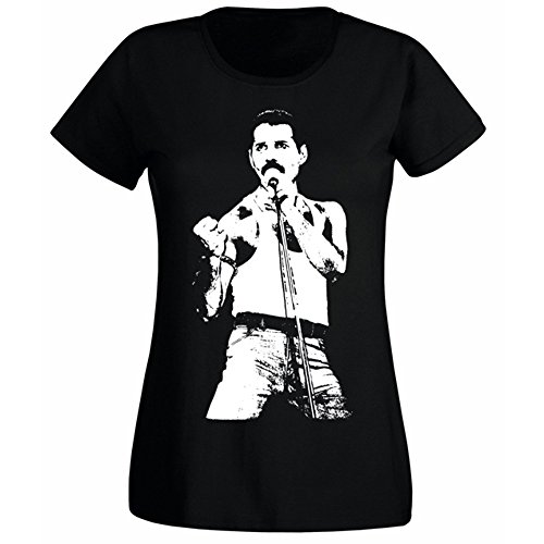 Para mujer Classic Rock Freddie Mercury Iconic T-camiseta de manga corta