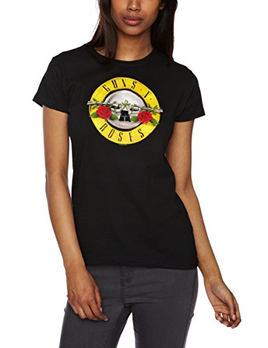 T-Shirt # L Black Femmina # Classic Bullet Logo