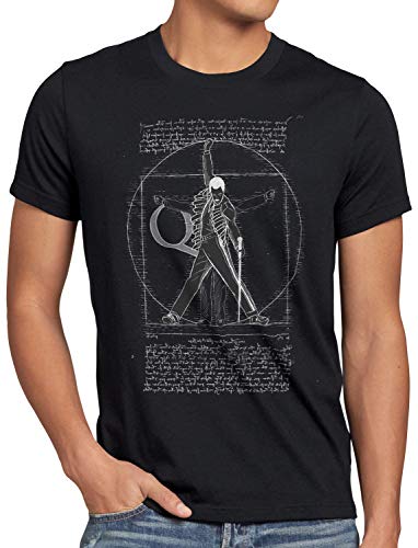 style3 Freddie de Vitruvio Camiseta para Hombre T-Shirt da Vinci Live Rock You Festival, Talla:3XL,...