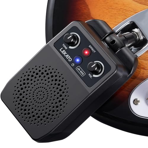 LEKATO Amplificador de Guitarra portátil,Mini Amplificador de Guitarra eléctrica enchufable,Combo de...