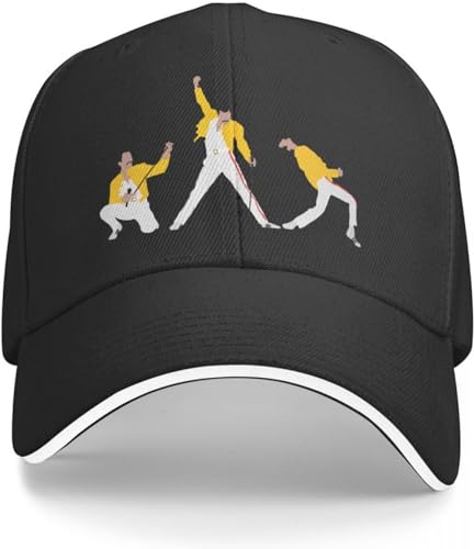 TeysHa Gorra de béisbol Snapback Sombrero para el Sol Freddie Mercury Gorra de béisbol Freddie x Cut Boy...
